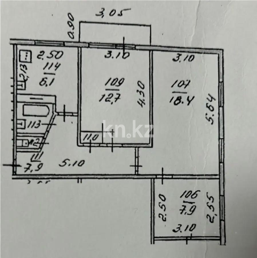 Продажа 3-комнатной квартиры, 56.6 м², пр. Гагарина, дом  280/1 в Алматы