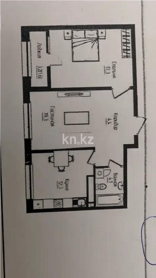 Продажа 2-комнатной квартиры, 59 м² в Алматы - фото 3