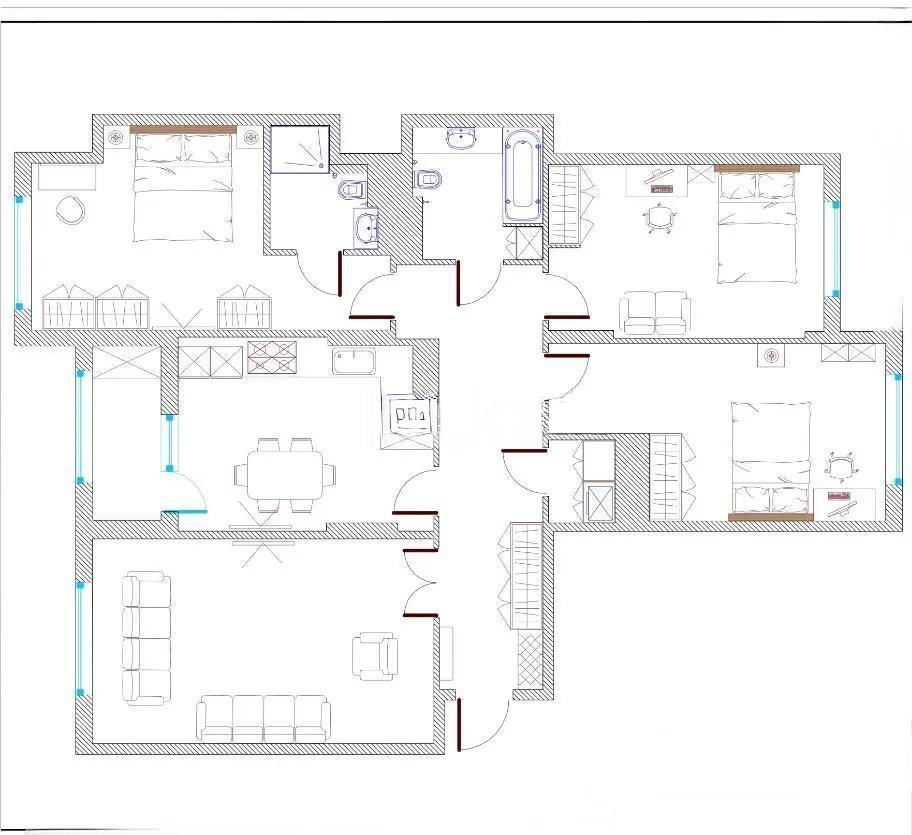 Продажа 4-комнатной квартиры, 125 м², пр. Тауелсыздык, дом  23 в Астане - фото 7
