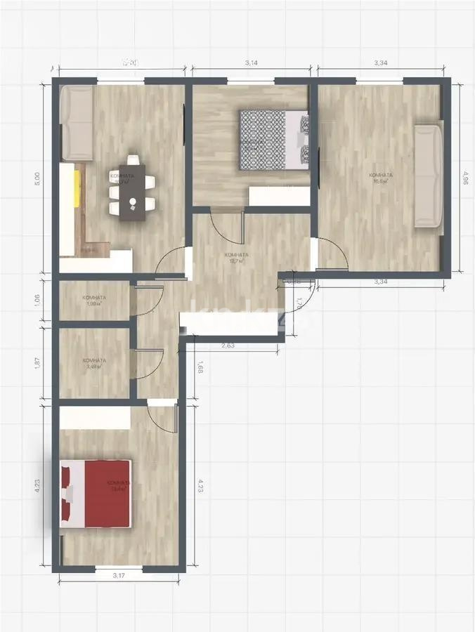 Продажа 3-комнатной квартиры, 76 м² в Астане - фото 5