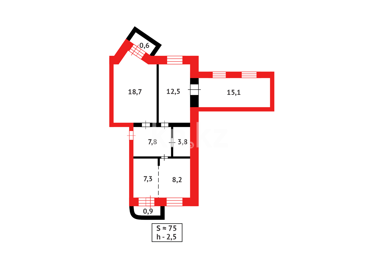 Продажа 3-комнатной квартиры, 74 м² в Караганде - фото 24