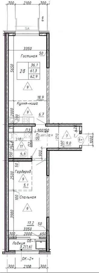 Продажа 2-комнатной квартиры, 63 м² в Алматы - фото 3