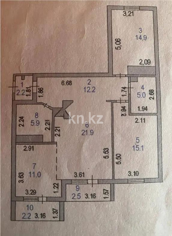 Продажа 3-комнатной квартиры, 93 м², пр. Момышулы, дом  12 в Астане - фото 4