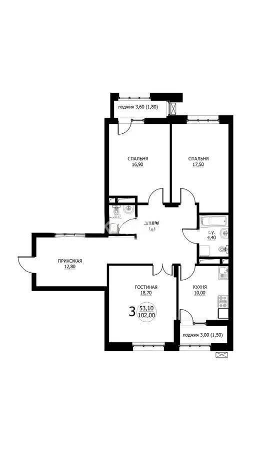 Продажа 3-комнатной квартиры, 99 м², ул. Мухамедханова, дом  45/1 в Астане - фото 7