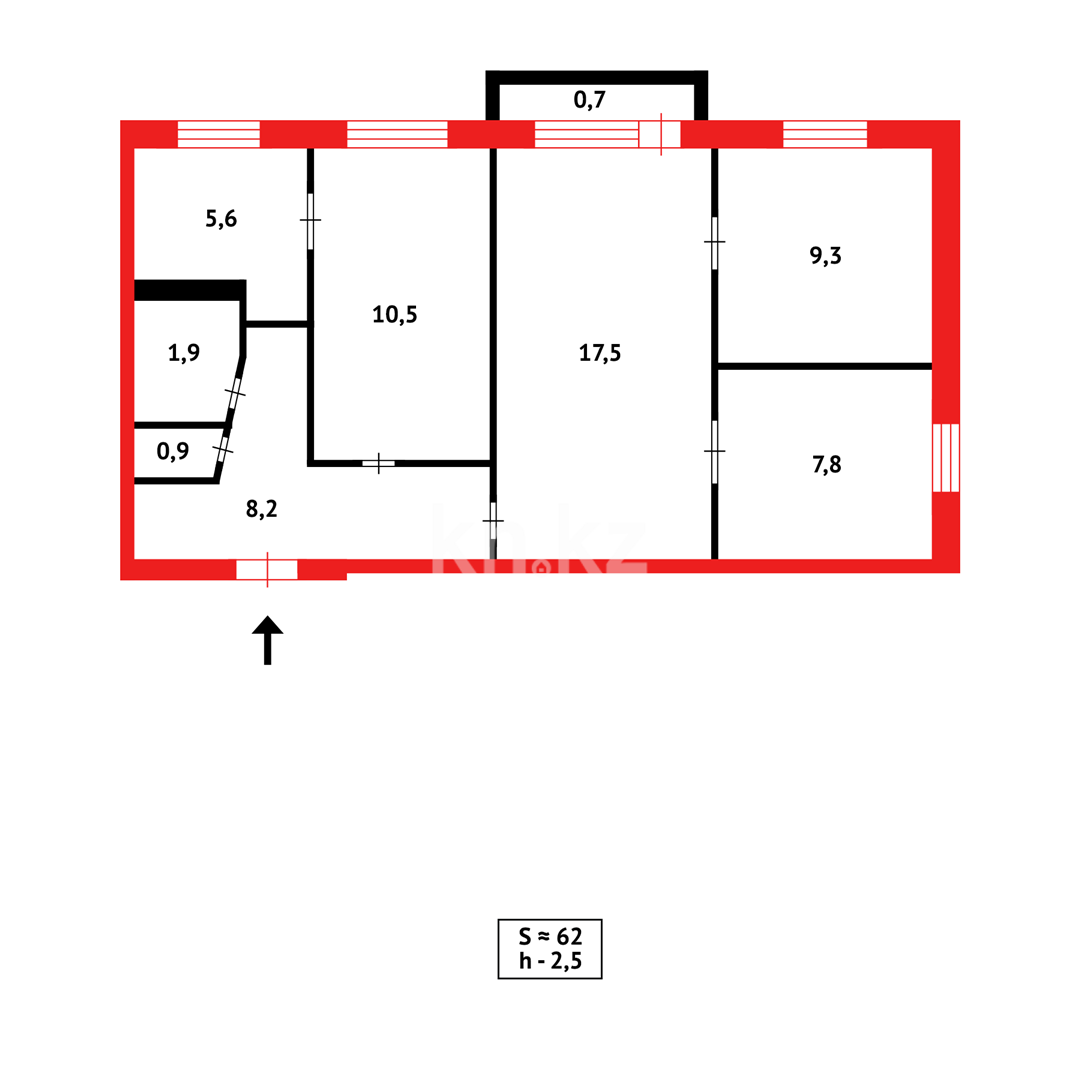 Продажа 4-комнатной квартиры, 61 м² в Караганде - фото 18