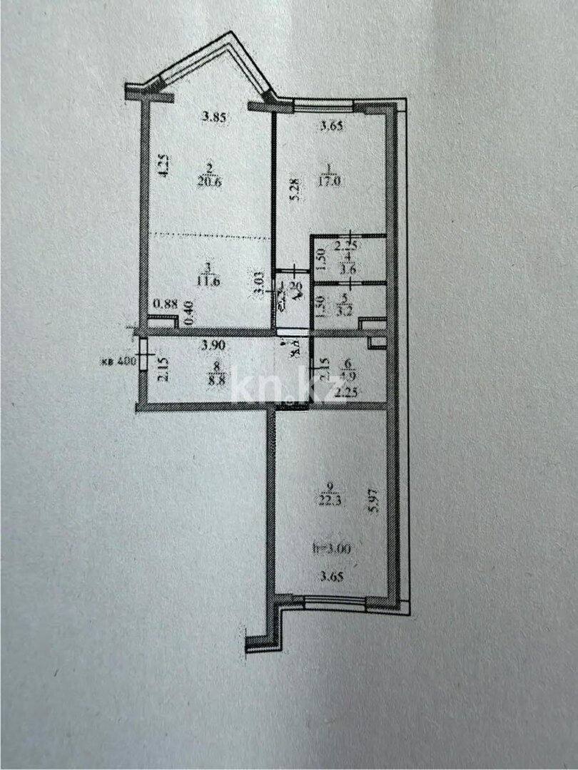 Продажа 3-комнатной квартиры, 97.4 м² в Алматы