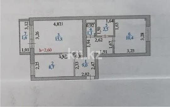 Продажа 2-комнатной квартиры, 50 м² в Астане