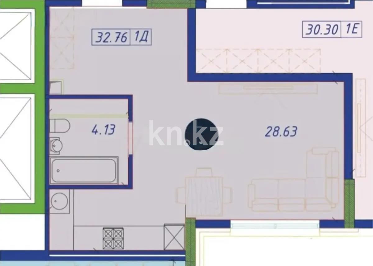 Продажа 1-комнатной квартиры, 32.76 м² в Астане - фото 3