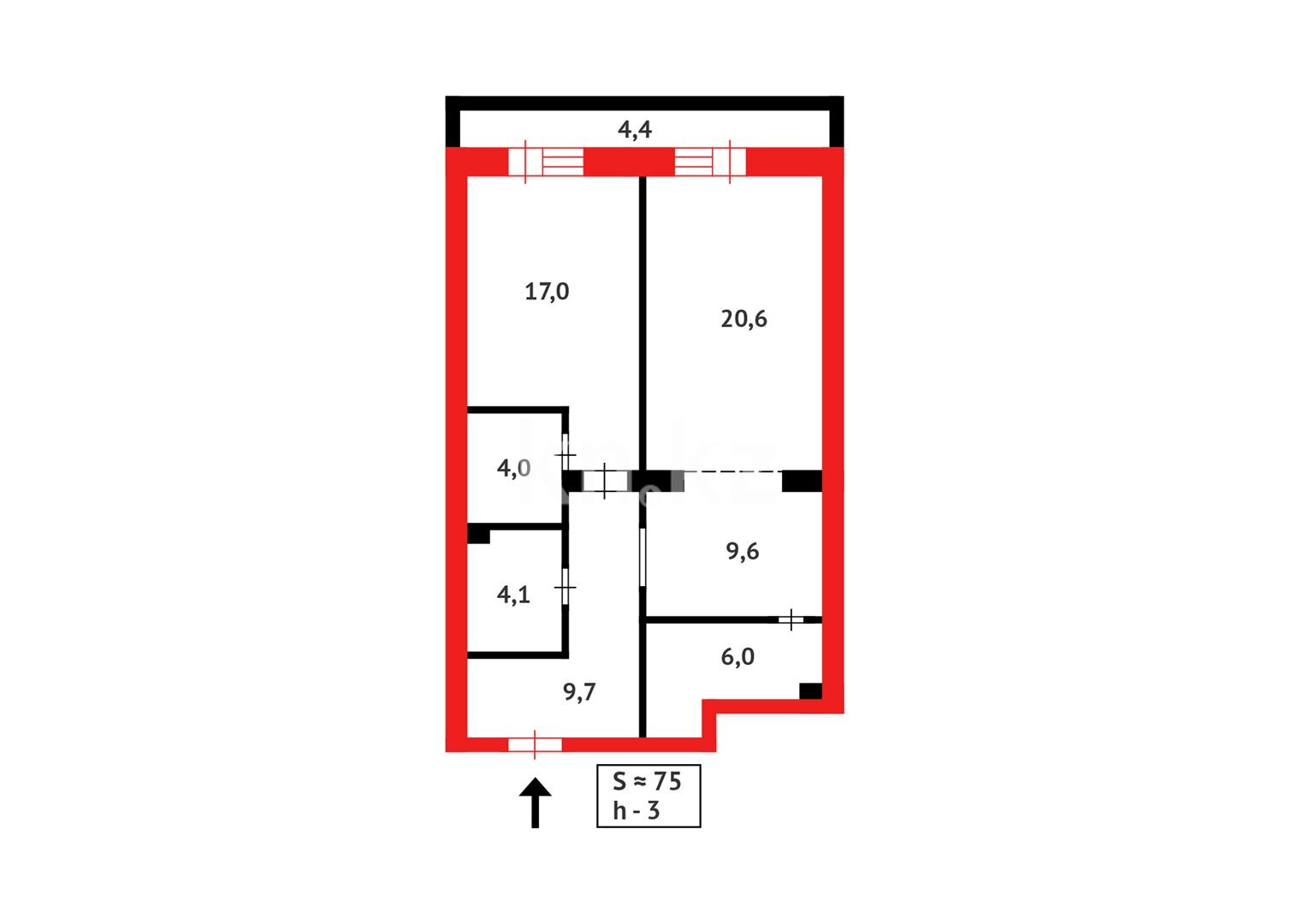 Продажа 2-комнатной квартиры, 75.5 м² в Астане - фото 15