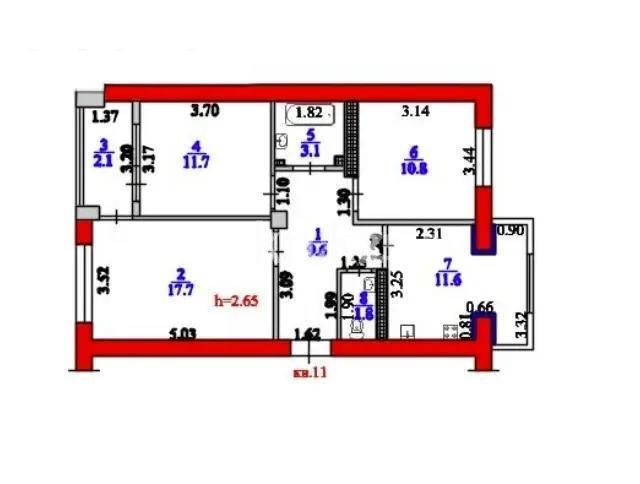 Продажа 4-комнатной квартиры, 68.4 м² в Алматы