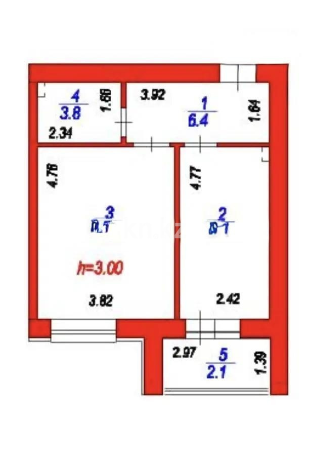 Продажа 1-комнатной квартиры, 42.5 м² в Астане