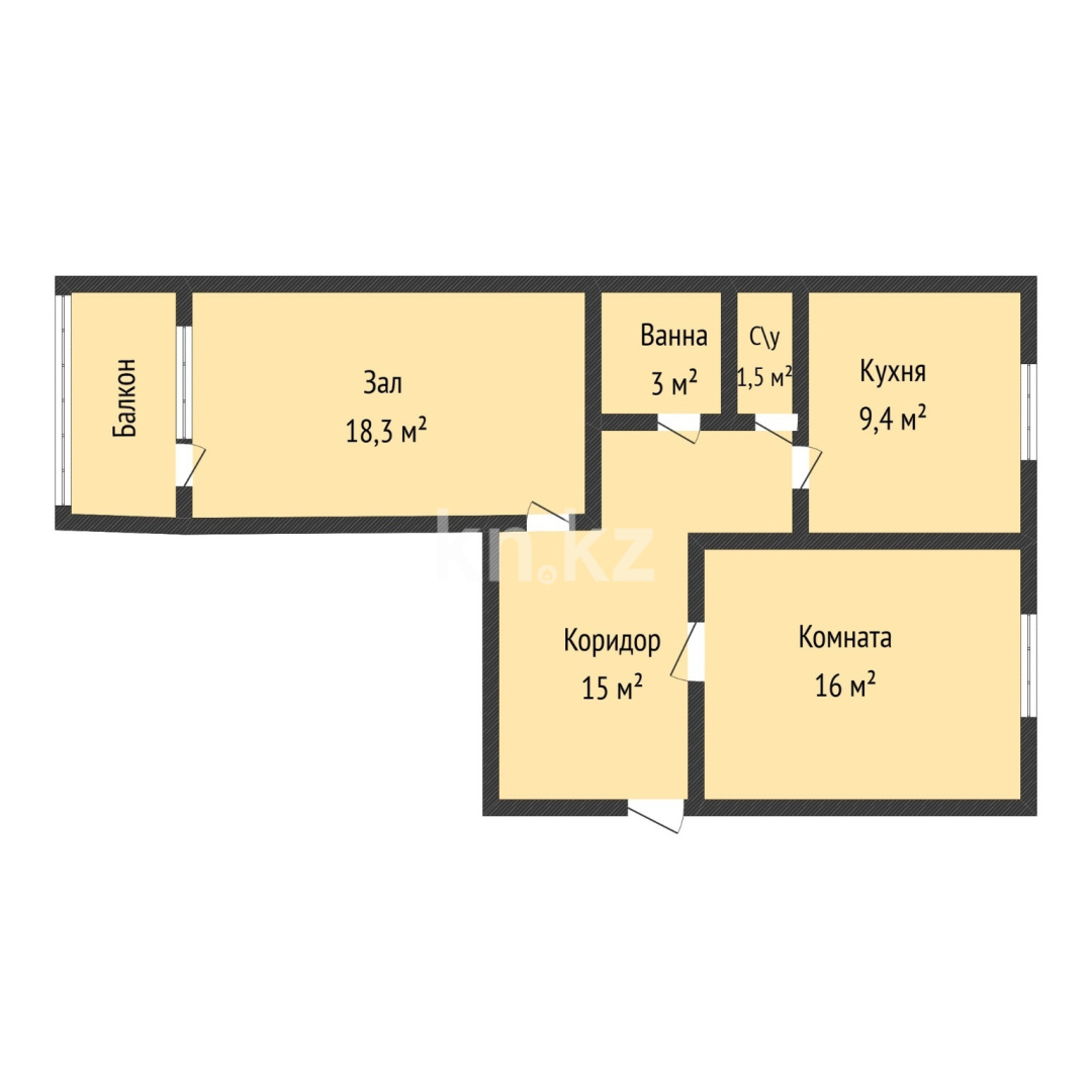 Продажа 2-комнатной квартиры, 65 м² в Костанае - фото 10