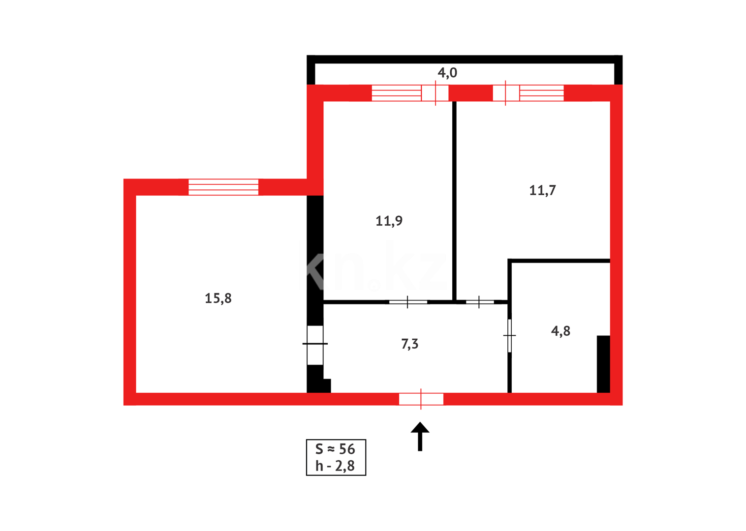 Продажа 2-комнатной квартиры, 55.5 м² в Астане - фото 10