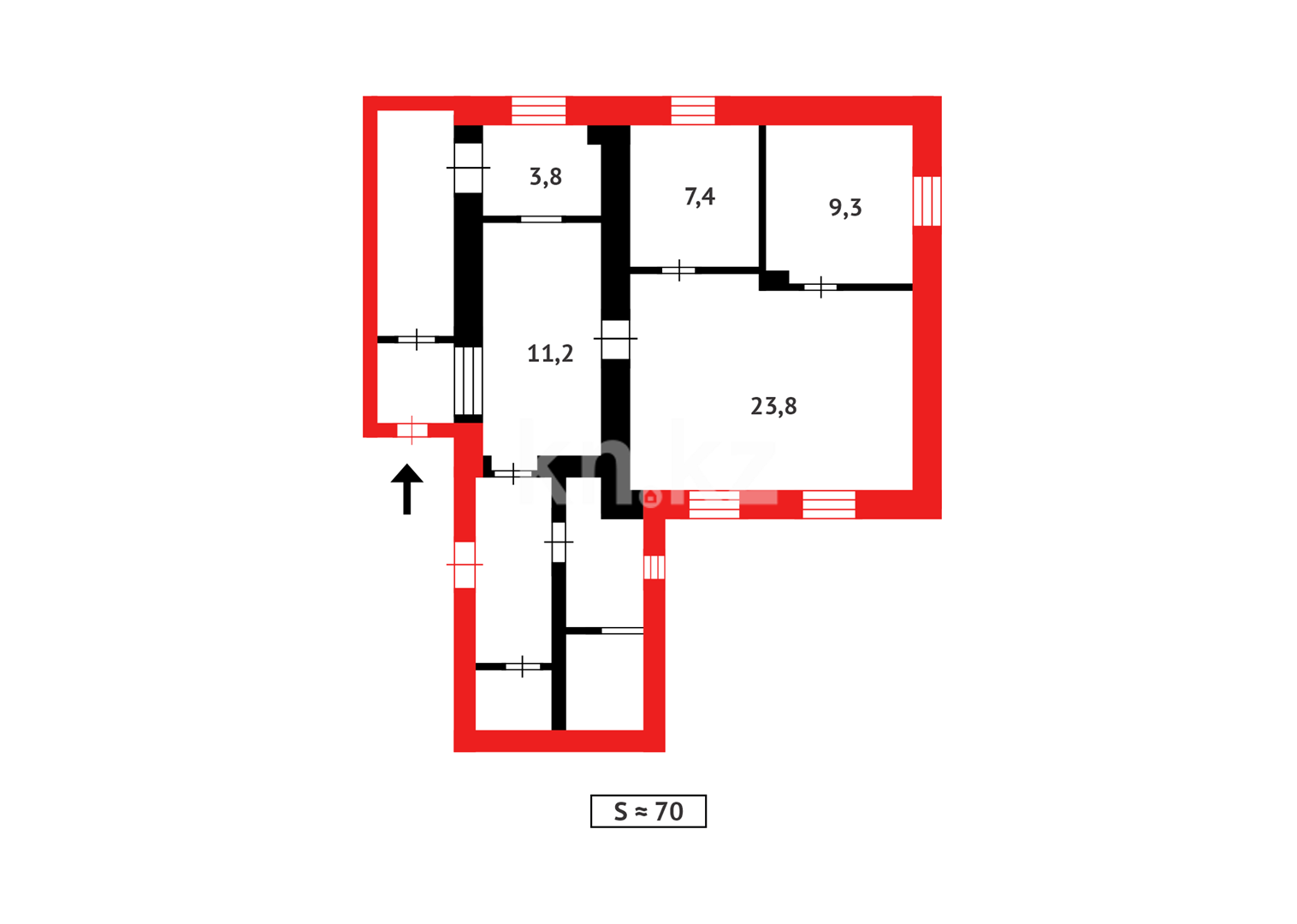 Продажа 3-комнатного дома, 69.3 м² в Темиртау - фото 10