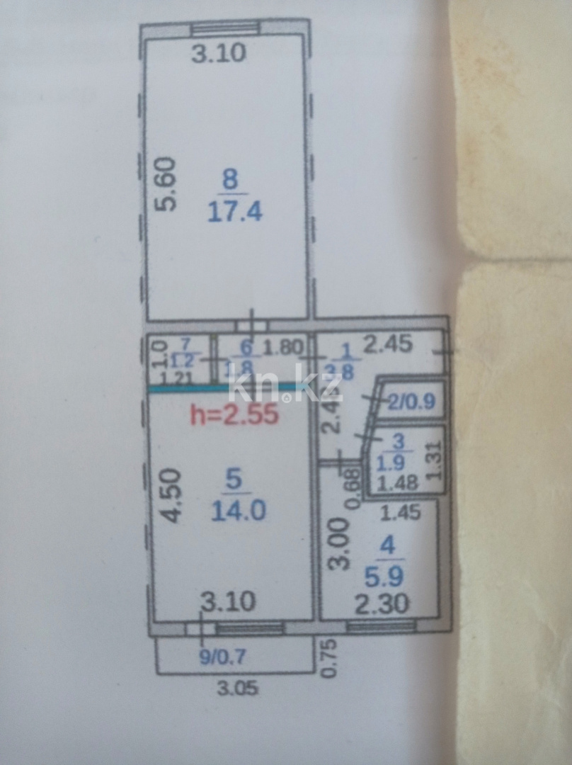 Продажа 2-комнатной квартиры, 48 м², ул. Вагонная, дом  1 в Караганде - фото 10