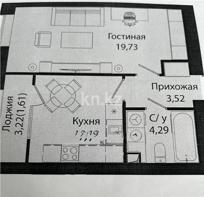 Продажа 1-комнатной квартиры, 40 м², ул. Нажимеденова, дом  28 в Астане - фото 2
