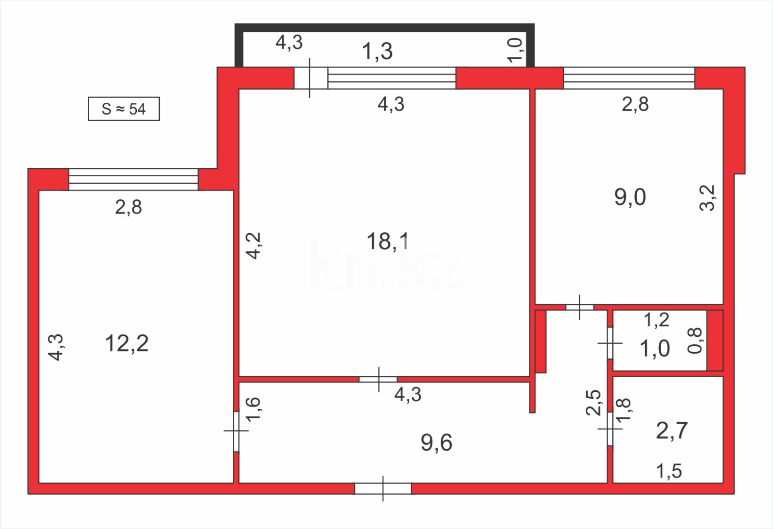 Продажа 2-комнатной квартиры, 52 м² в Караганде - фото 14
