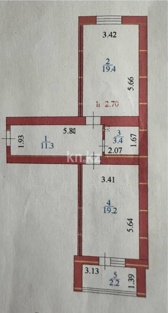 Продажа 2-комнатной квартиры, 55.5 м² в Астане - фото 6