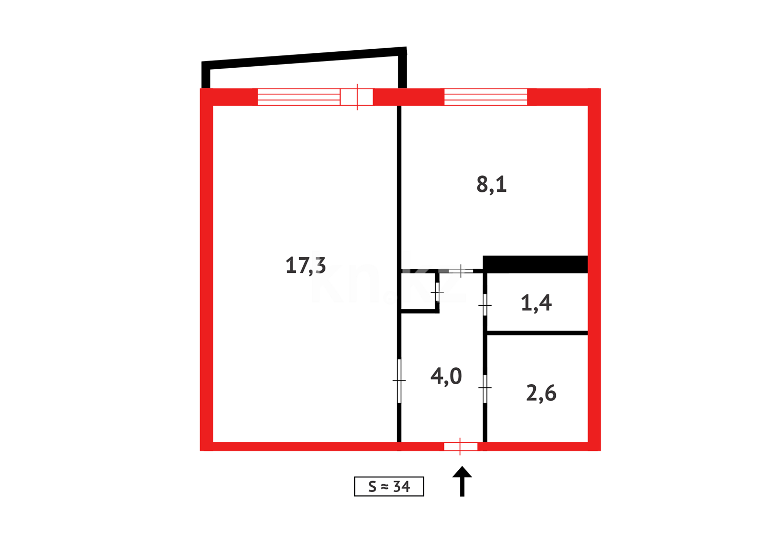 Продажа 1-комнатной квартиры, 33 м² в Темиртау - фото 6