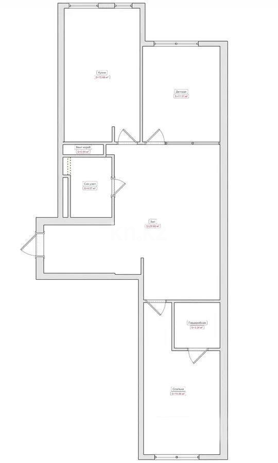 Продажа 3-комнатной квартиры, 82 м² в Алматы - фото 6