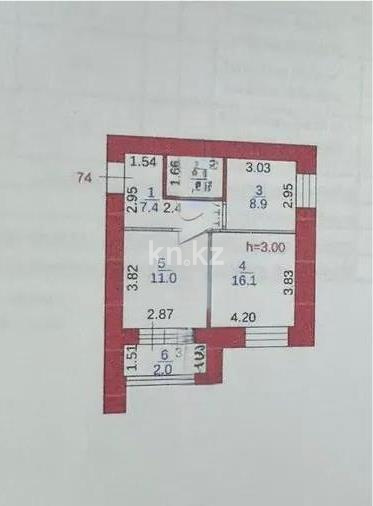 Продажа 2-комнатной квартиры, 50 м² в Караганде