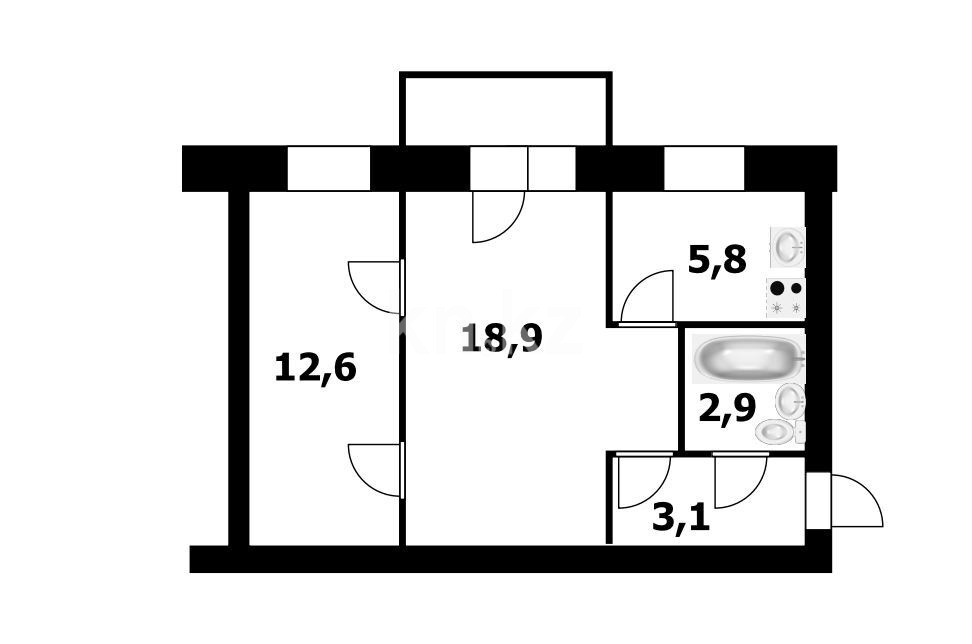 Продажа 2-комнатной квартиры, 45 м² в Усть-Каменогорске - фото 10