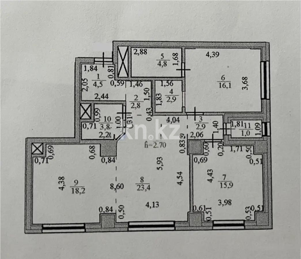 Продажа 3-комнатной квартиры, 96.3 м² в Астане