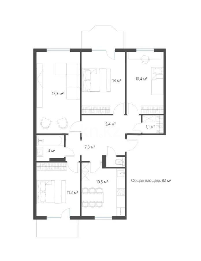 Продажа 4-комнатной квартиры, 81 м², ул. Жандосова, дом  29 в Алматы - фото 8