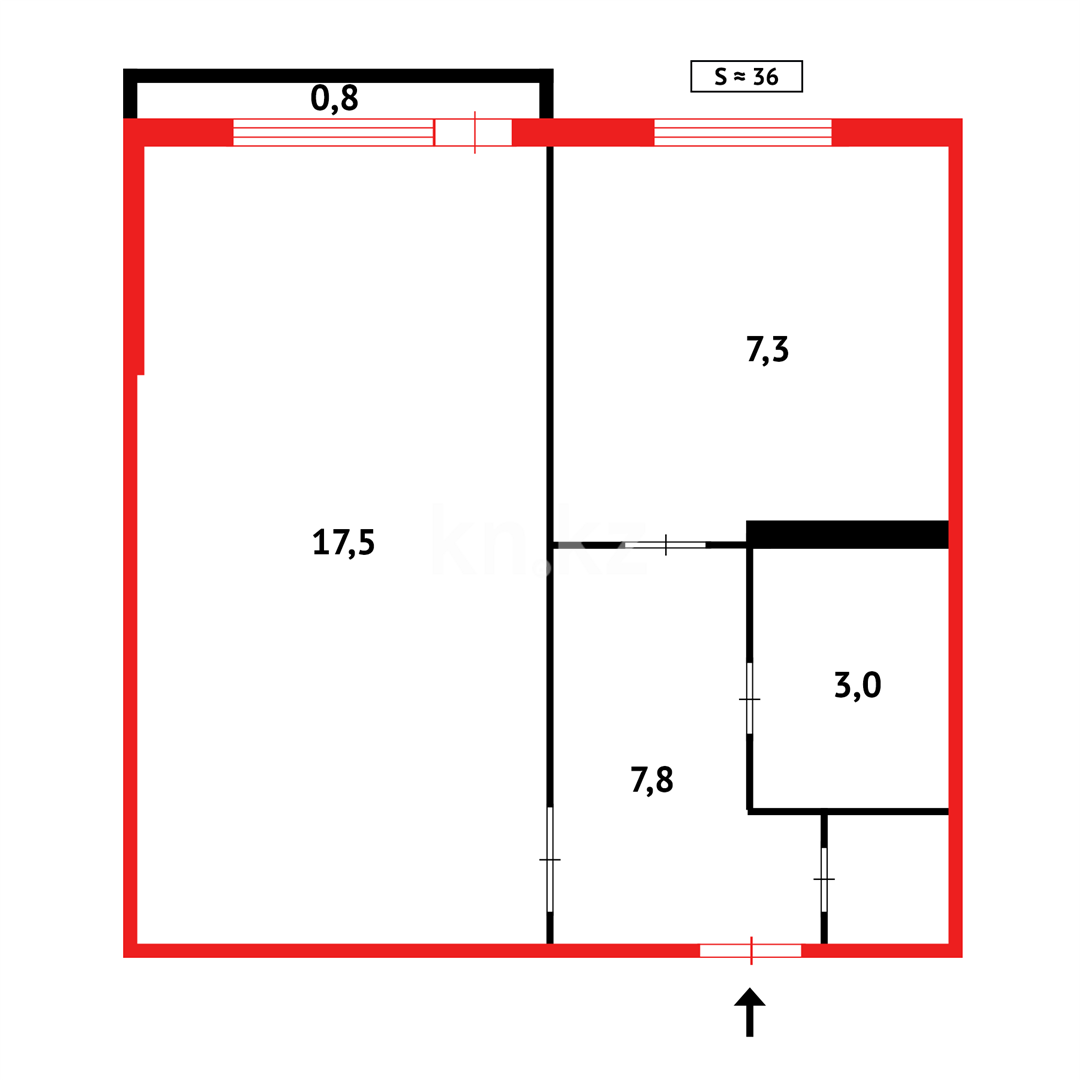 Продажа 1-комнатной квартиры, 36 м², пр. Металлургов в Темиртау - фото 8