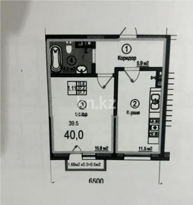 Продажа 1-комнатной квартиры, 40 м² в Алматы
