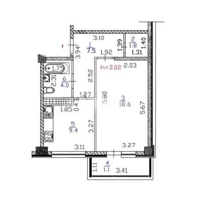 Продажа 1-комнатной квартиры, 44 м² в Алматы - фото 3