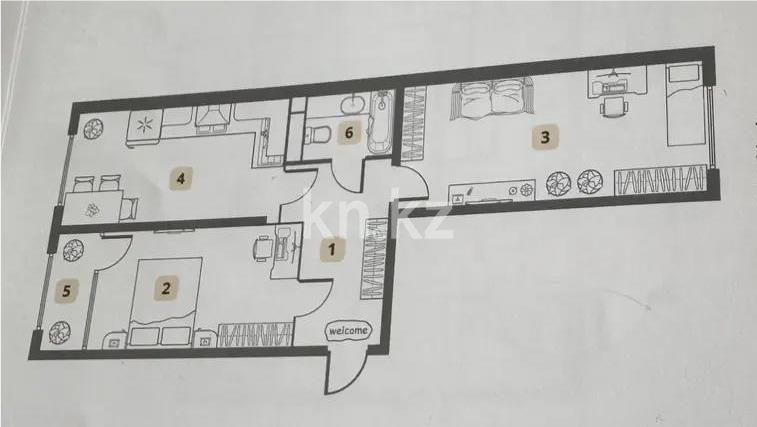 Продажа 3-комнатной квартиры, 75.9 м² в Алматы
