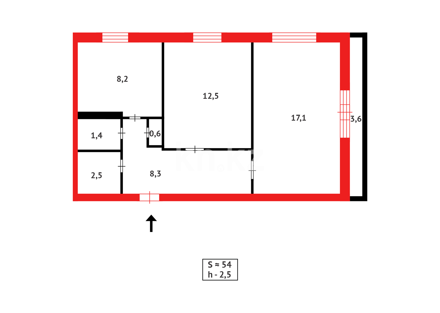 Продажа 2-комнатной квартиры, 53 м², пр. Мира в Темиртау - фото 15