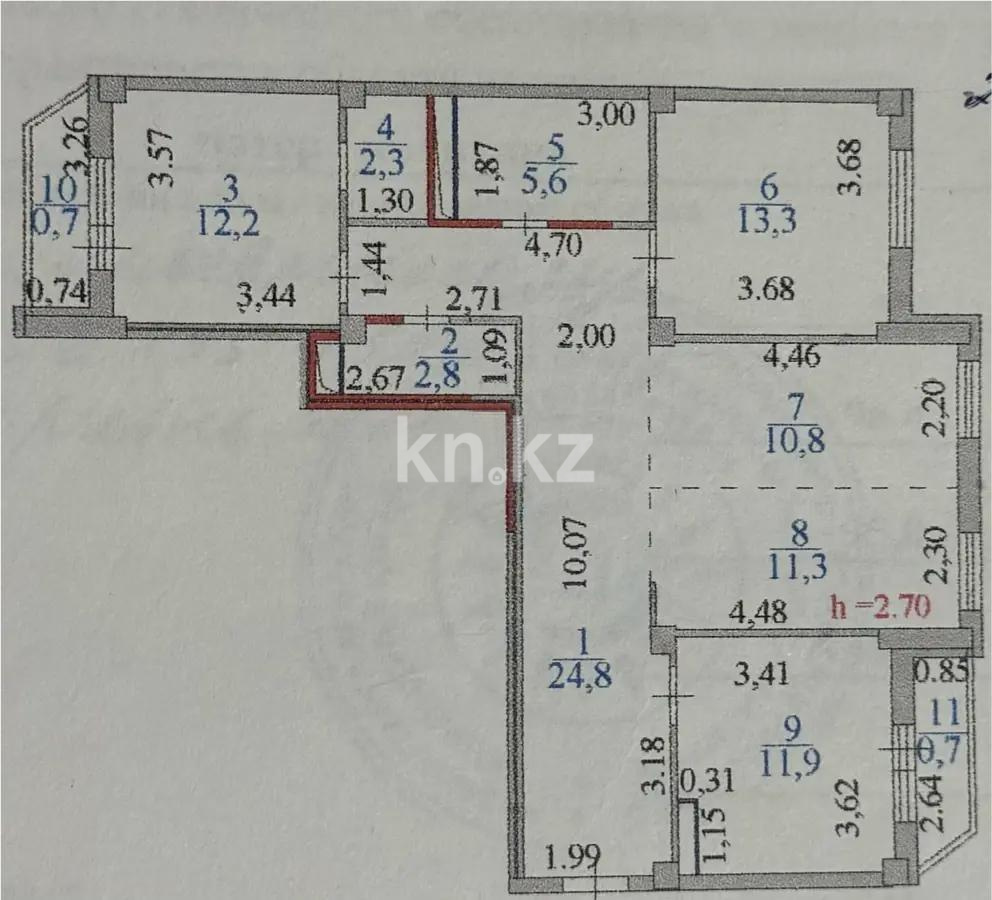 Продажа 4-комнатной квартиры, 97 м² в Астане - фото 11