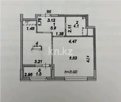Продажа 1-комнатной квартиры, 43 м² в Астане