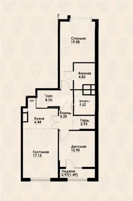 Продажа 3-комнатной квартиры, 78 м² в Алматы