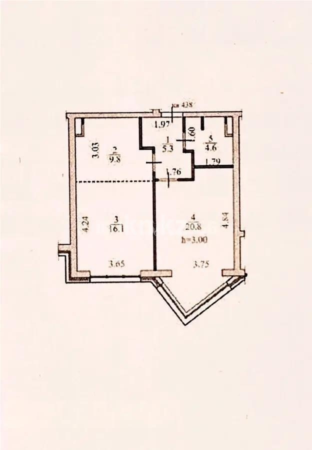Продажа 2-комнатной квартиры, 56.6 м² в Алматы