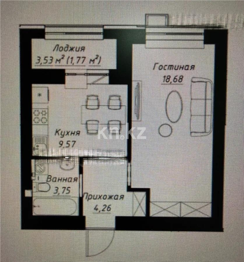 Продажа 1-комнатной квартиры, 40 м² в Астане