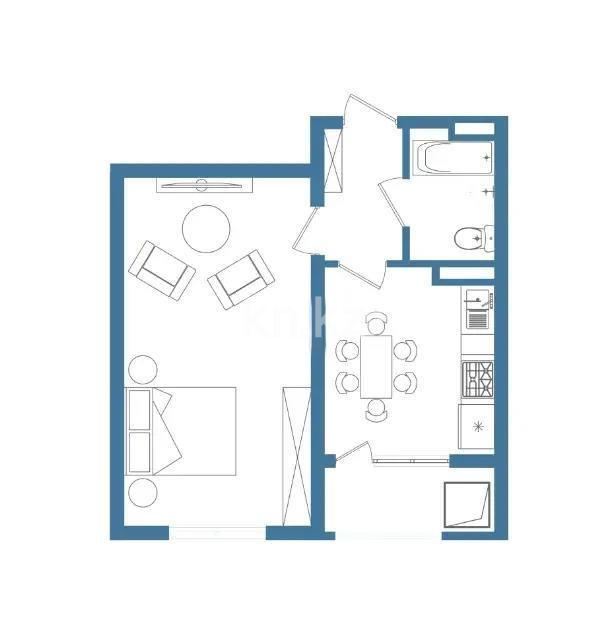 Продажа 1-комнатной квартиры, 43 м² в Алматы