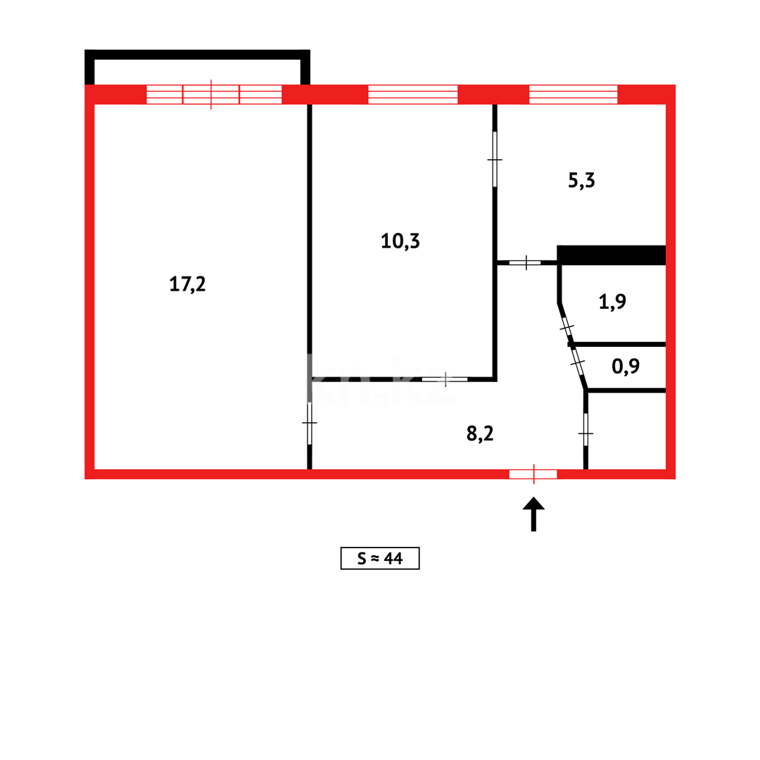 Продажа 2-комнатной квартиры, 43 м² в Темиртау - фото 8