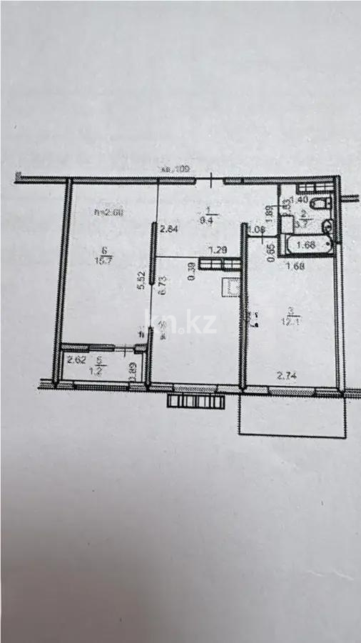 Продажа 2-комнатной квартиры, 54 м² в Алматы