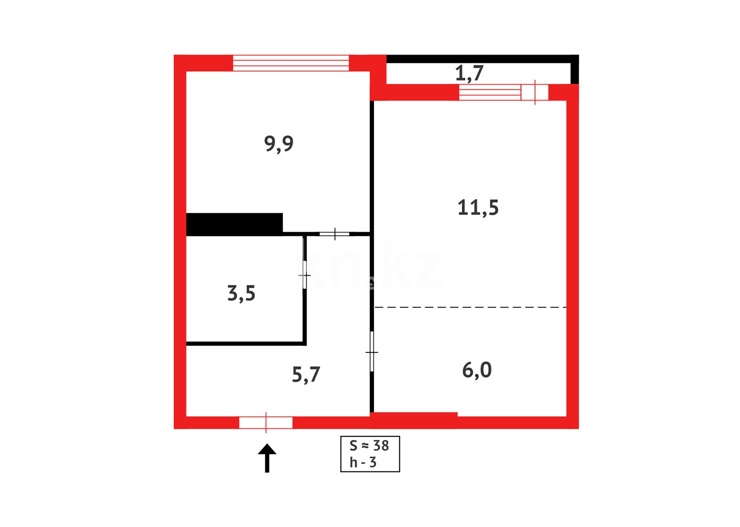 Продажа 2-комнатной квартиры, 38.3 м², ул. Е-36 в Астане - фото 10