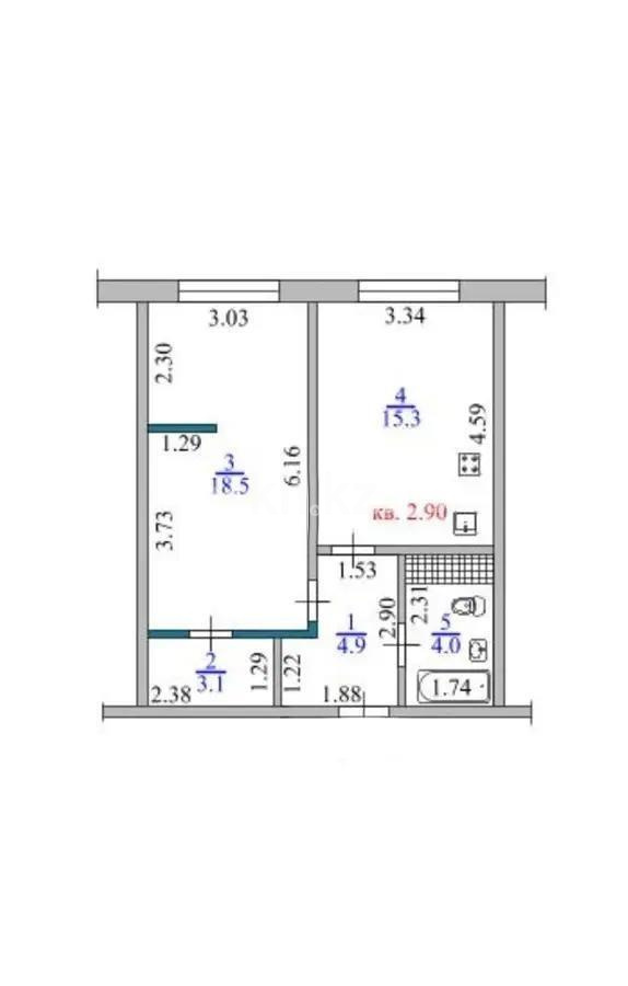 Продажа 1-комнатной квартиры, 45.8 м² в Алматы - фото 4