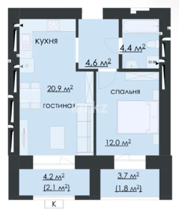 Продажа 1-комнатной квартиры, 47 м² в Караганде - фото 9