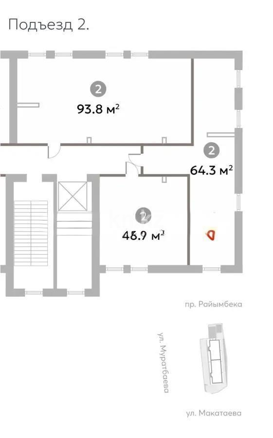 Продажа 3-комнатной квартиры, 64.3 м² в Алматы