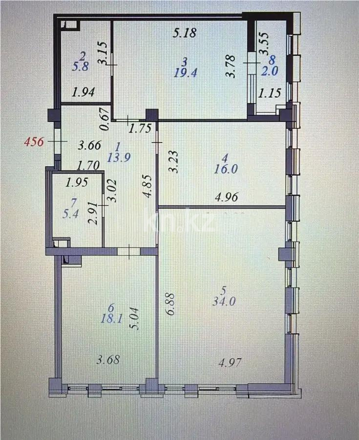 Продажа 4-комнатной квартиры, 114.6 м² в Астане - фото 8