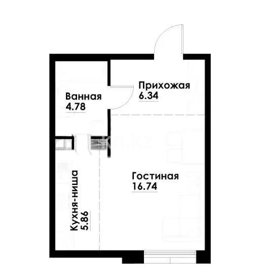 Продажа 1-комнатной квартиры, 34 м² в Алматы