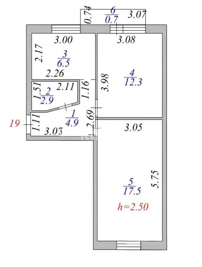 Продажа 2-комнатной квартиры, 44.8 м² в Астане - фото 5