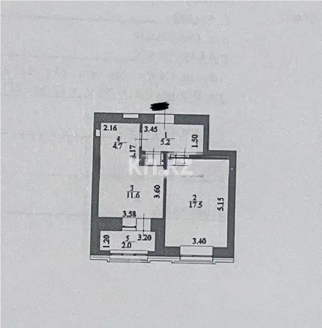 Продажа 1-комнатной квартиры, 41.33 м² в Астане
