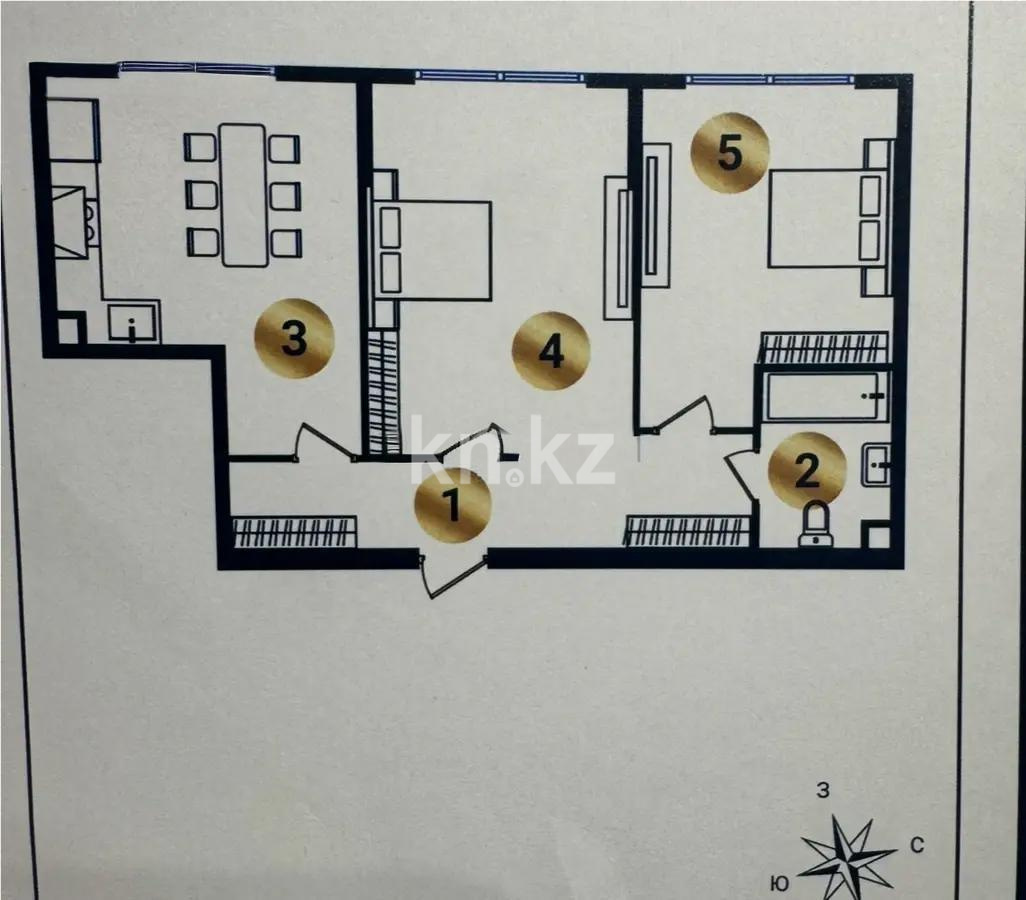 Продажа 3-комнатной квартиры, 70.6 м² в Алматы